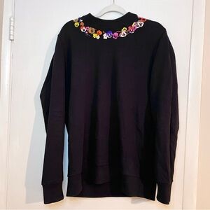 Givenchy Black Embroided sweatshirt